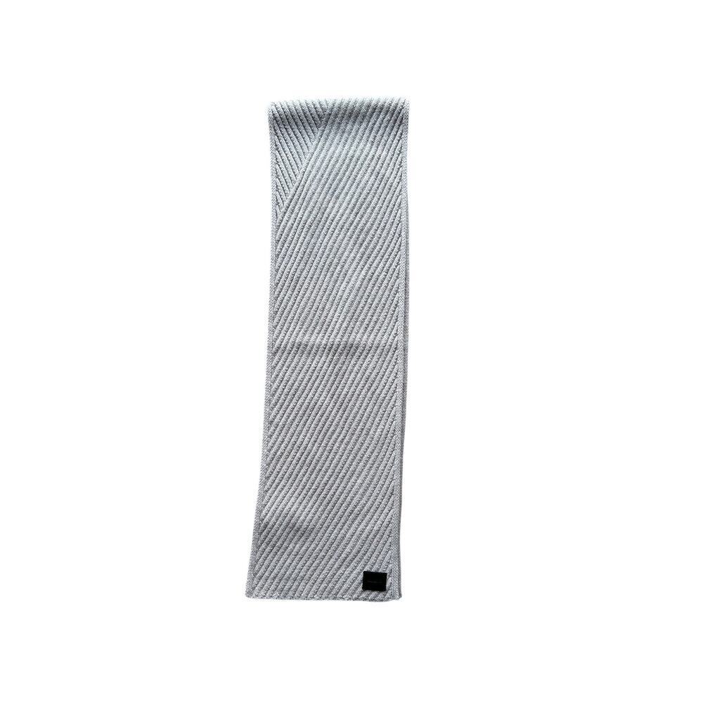 All‎ Saints Gray Ribbed Scarf 70% Acrylic 30% Wool